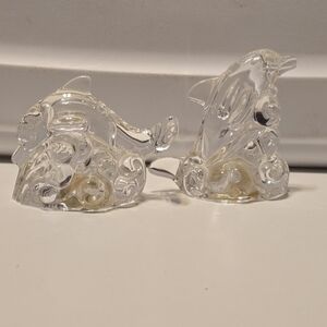NEW Vintage Lenox Dolphin Salt & Pepper Shakers Full-Lead Crystal